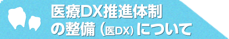 医療DX推進体制の整備（医DX）について